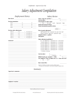 Salary Adjustment Compilation