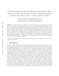 Clustered multi-state models with observation