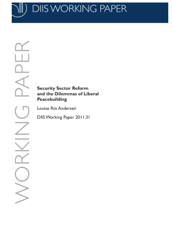 Security Sector Reform and the Dilemmas of Liberal
