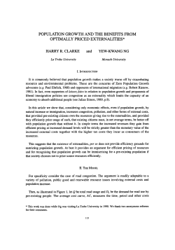 POPULATION GROWTH AND THE BENEFITS FROM OPTIMALLY