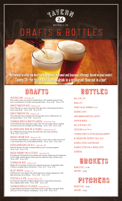 DRAFTS boTTleS buckeTS piTcheRS