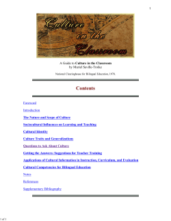 Culture in the Classroom