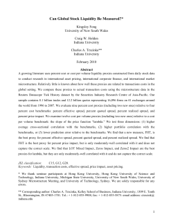 Can Global Stock Liquidity Be Measured?