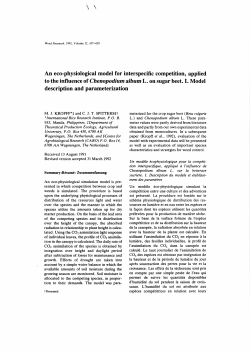 An eco-physiological model for interspecific competition
