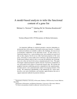 A model-based analysis to infer the functional