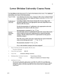 BIO 155 Lower Division University Course