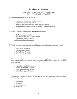 20 &ndash; 1: Exploring Nationalism