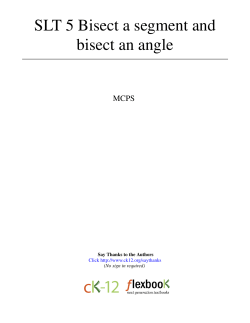 SLT 5 Bisect a segment and bisect an angle