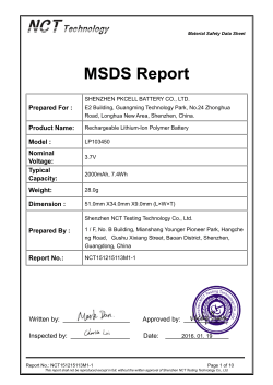 Material Safety Data Sheet