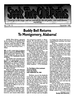 Buddy Bell Returns To Montgomery, Alabama!
