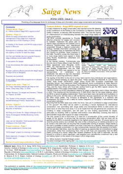 Saiga News - WCS Global Conservation Programs