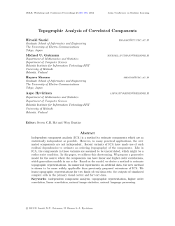 Topographic Analysis of Correlated Components