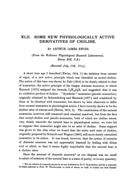 DERIVATIVES OF CHOLINE.