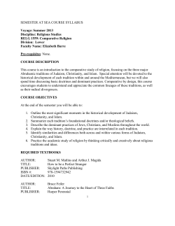 SEMESTER AT SEA COURSE SYLLABUS