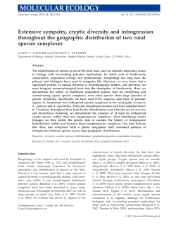 Extensive sympatry, cryptic diversity and introgression throughout