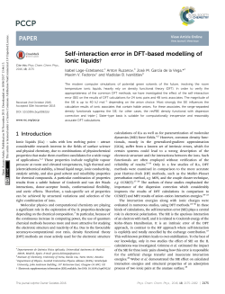 Self-interaction error in DFT-based modelling of ionic liquids