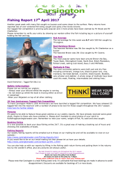 Fishing Report 17th April 2017