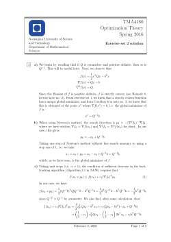 TMA4180 Optimization Theory Spring 2016