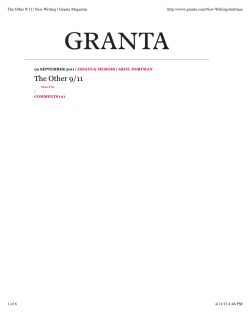 The Other 9/11 | New Writing | Granta Magazine