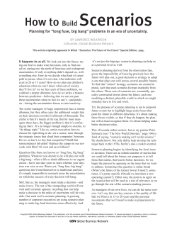 How to Build Scenarios