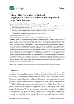 Entropy Rate Estimates for Natural Language&mdash;A New Extrapolation