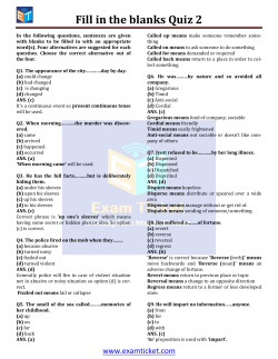 to Quiz PDF with Solutions