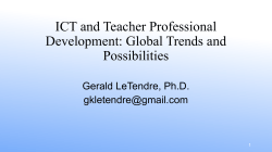 Online Teacher Professional Activities in Low Income Nations