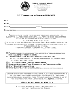 Application - Pleasant Valley Recreation