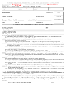 Manufactured and Mobile Home Conveyance