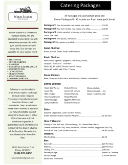 Catering Packages