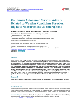 On Human Autonomic Nervous Activity Related to Weather