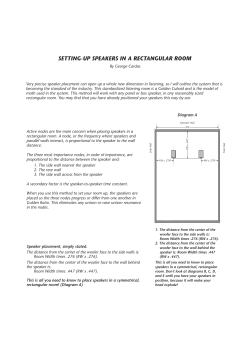 setting-up speakers in a rectangular room