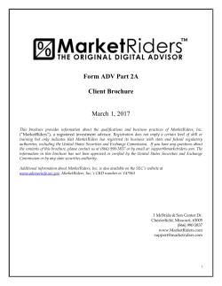 Form ADV 2A - MarketRiders