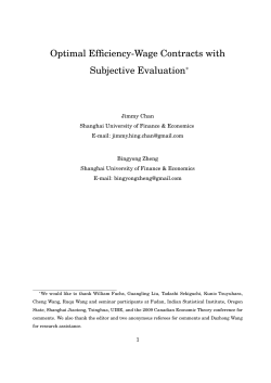Optimal Efficiency-Wage Contracts with Subjective