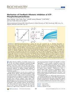 Mechanism of Feedback Allosteric Inhibition of ATP