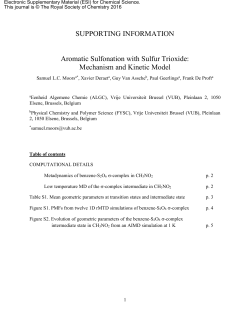 Aromatic Sulfonation with Sulfur Trioxide: Mechanism and Kinetic