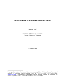 Investor Sentiment, Market Timing, and Futures Returns