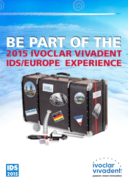 2015 IvOclAR vIvAdEnT Ids/EuROPE ExPERIEncE 2015 IvOclAR