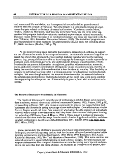 INTERACTIVE MULTIMEDIA IN AMERICAN MUSEUMS land