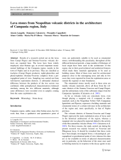 Lava stones from Neapolitan volcanic districts in the