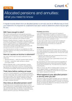 Allocated pensions and annuities