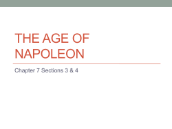 The Age of Napoleon - Period 1 World History