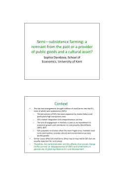 Semi&mdash;subsistence farming