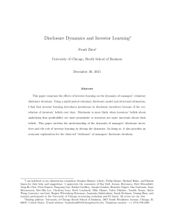 Disclosure Dynamics and Investor Learning