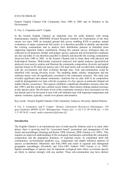 Eastern English Channel Fish Community from 1988 to 2003 and its