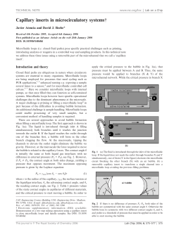 Capillary inserts in microcirculatory systems