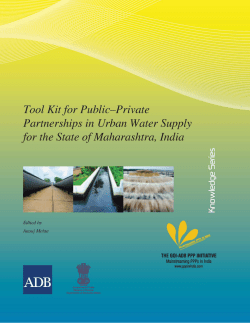 Toolkit for Public-Private Partnerships in Urban Water Supply for the