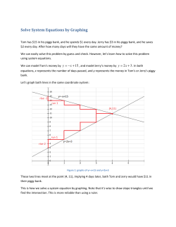 Solve System Equations by Graphing Lecture Notes