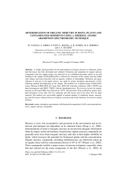 determination of organic mercury in biota, plants and