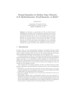 Formal Semantics in Modern Type Theories: Is It
